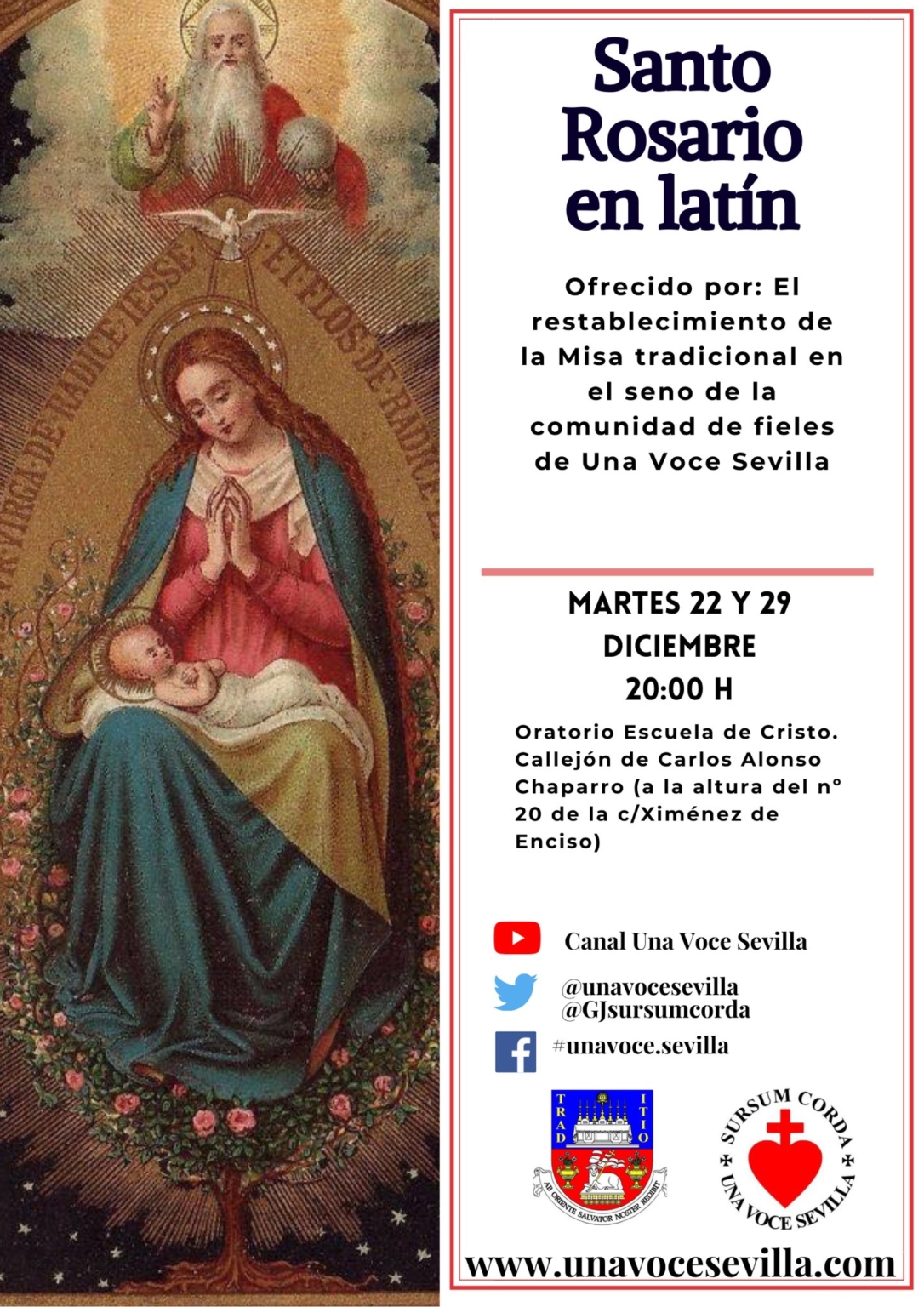 SEVILLA: SANTO ROSARIO EN LATÍN DURANTE LA NAVIDAD | Misa Tradicional